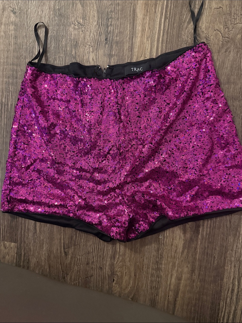 Trac Hot Pink Sequin High Waist Women’s Shorts